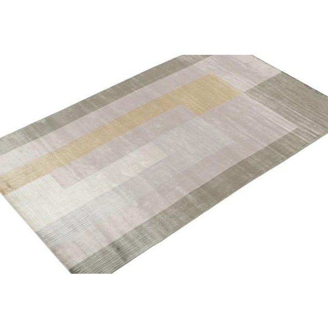 Rug & Kilim Rug & Kilim’s Modern Rug in Lavender With Geometric Patterns For Sale - Image 4 of 7