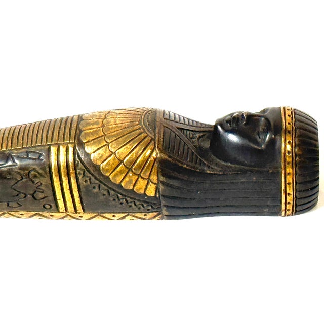 19th C. French Empire or Napoléon III Patinated & Gilt Bronze Sarcophagus Mount For Sale - Image 13 of 18