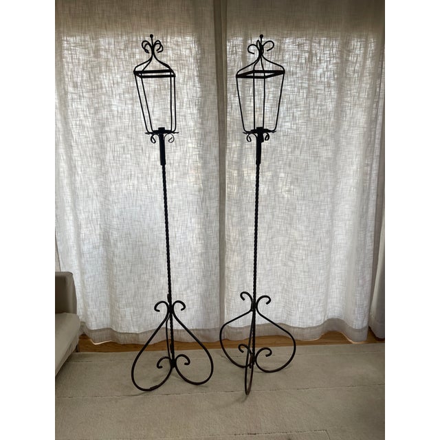 Metal Early 20th Century American Torcheres in a Burnished Brown Steel For Sale - Image 7 of 8