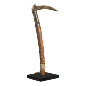 Rare Voltaic Burkina Faso Scepter With Snake Head Blade on Custom Stand