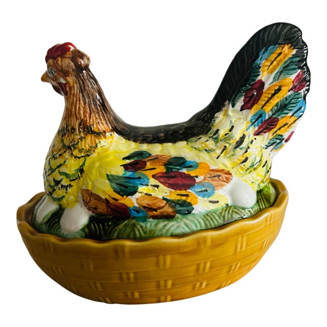 1970s Schramberg Ceramic Hen Tureen For Sale