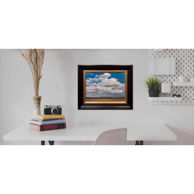 Gathering Form Study by Michael Magrin | Oil on Mounted Linen Landscape With Clouds For Sale - Image 10 of 10