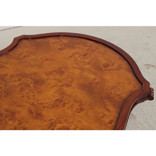 Brown Gorgeous Burl Wood 2 Tier Coffee Table For Sale - Image 8 of 16