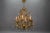 Hollywood Regency Hollywood Regency Style Gilt Metal and Crystal Glass Six-Light Chandelier, Italy For Sale - Image 3 of 18