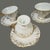 Royal Crown Derby Porcelain Vintage Royal Crown Derby Fine Porcelain England "Vine" Gilded Four Cups & Saucers Tea Set - 8 pcs For Sale - Image 4 of 9