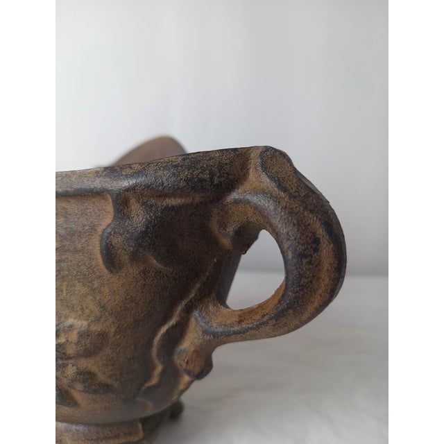 Late 19th Century Antique French Cast Iron Jardiniere Outdoor Indoor Planter Garden Decor For Sale - Image 5 of 14