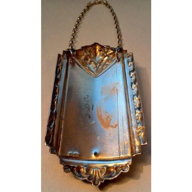 800 Silver Scotch Liquor Bottle Label Decanter Tag For Sale - Image 4 of 8