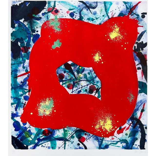 Sam Francis, Abstract Expressionist Etching 12/18, 1980s, Etching For Sale - Image 4 of 4