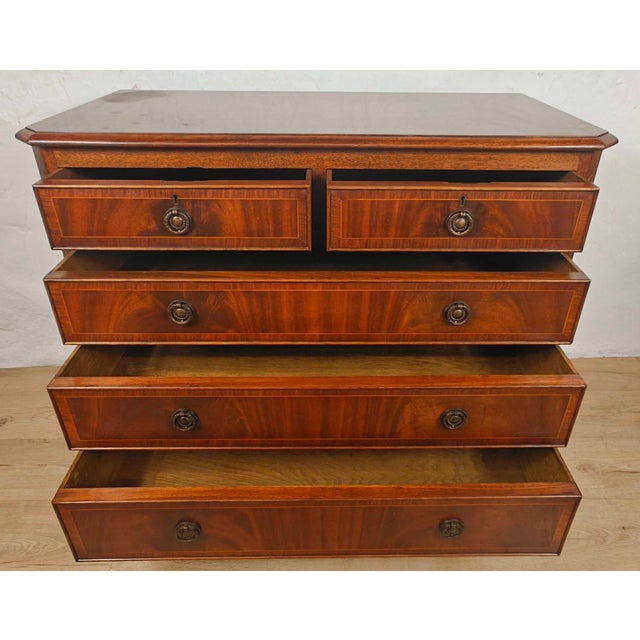 This is a gorgeous reproduction chest of drawers that excudes a wonderful early 20th-century character to the bedroom or...