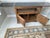 Vintage 70s American Traditional Walnut Flip-Top Rolling Server Console For Sale - Image 11 of 12
