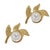 Modern Cleopatra Pearl Floral Gold Earrings, A Pair For Sale - Image 3 of 8