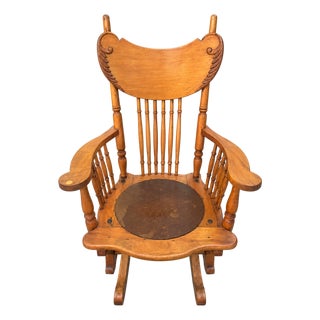 Antique Victorian Wooden Convertible Child’s High Chair / Rocking Chair For Sale