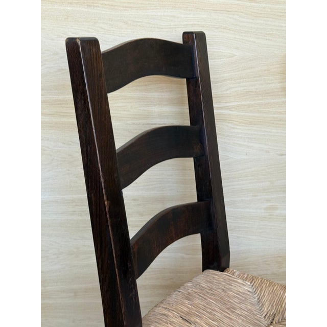 Late 19th Century 19th Set of Six Spanish Solid Walnut Chairs with Cane For Sale - Image 5 of 18