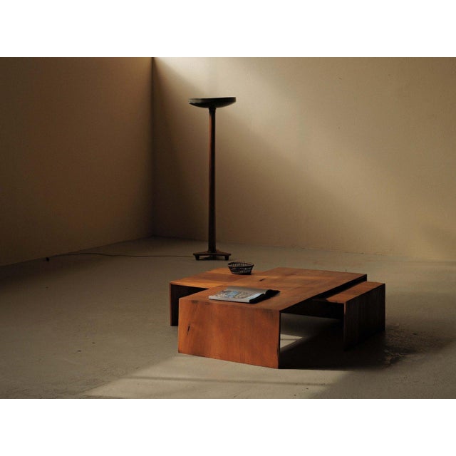 Wood Mahogany and Metal Floor Lamp, 1930s For Sale - Image 7 of 18