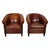 Set of Vintage Dutch Cognac Colored Leather Club Chairs For Sale - Image 17 of 17