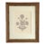 Hand-Painted Jaipuri Gray Floral Motif Painting in a Pinewood Frame For Sale