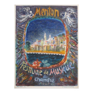 1966 Original French Poster - Chamber Music Festival, Menton For Sale