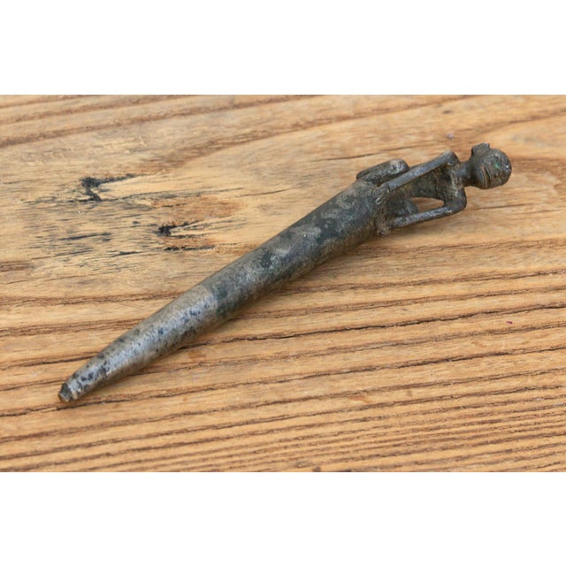 Metal Rare Southeast Asian Monkey Vessel Stopper For Sale - Image 7 of 8