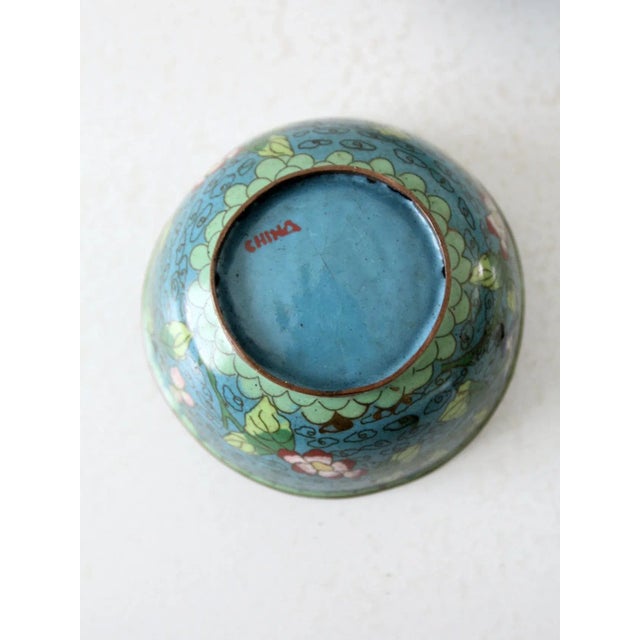 Blue Antique Chinese Cloisonne Box For Sale - Image 8 of 12