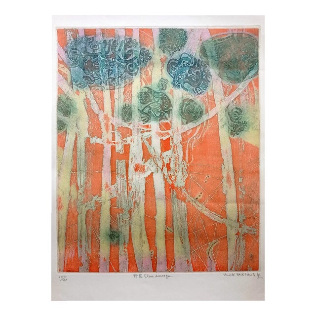 Stoichi Hasegawa, Wild Flowers, Etching, 1970s For Sale