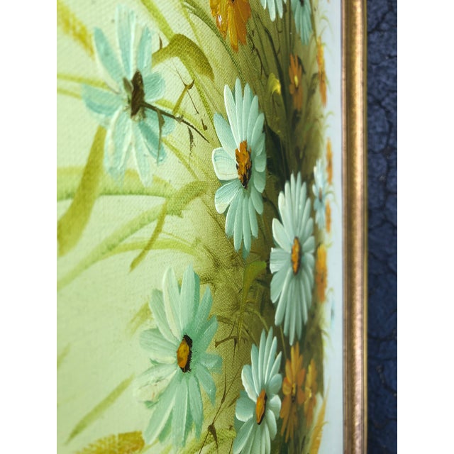 Late 20th Century Late 20th Century Bouquet of Flowers Oil Painting For Sale - Image 5 of 11
