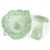 Mid 20th Century Murano Leaf Shape Mortar and Pestel Ashtray Set Art Deco Clear Control Bubbles Italian Art Glass For Sale - Image 5 of 7
