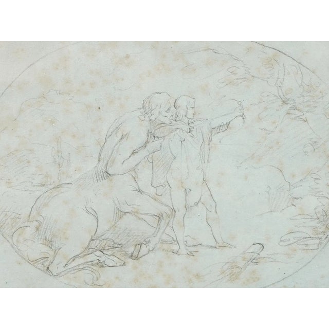 Mid 19th Century Pietro Galiardi Mythological Fresco Study for Cathedral, Pencil Sketch For Sale - Image 4 of 17