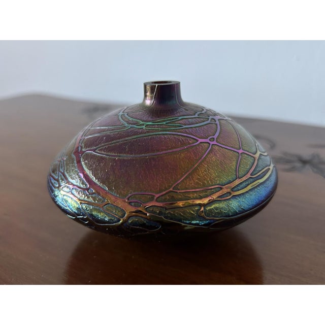 Art Nouveau Spinning Top Vase, Johann Loetz, 1920s For Sale - Image 3 of 16