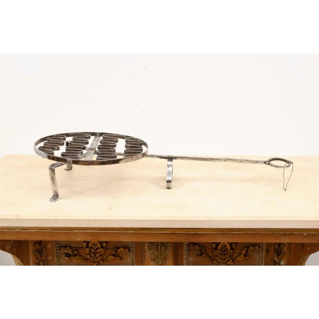 French 19th Century Iron Fireplace Grill with Petite Feet and Long Handle For Sale - Image 10 of 13
