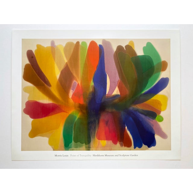2010s Morris Louis Modernist Lithograph Print Abstract Expressionist Museum Poster " Point of Tranquility " 1959-60 For Sale - Image 5 of 11