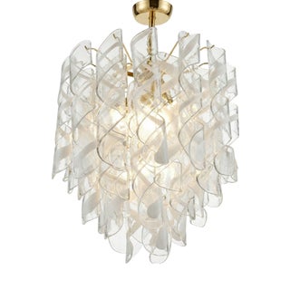 Murano Glass Spiral Cascade Torciglioni Chandelier, 1970s For Sale