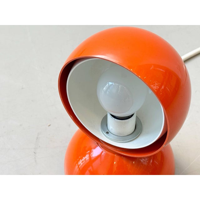 Eclisse Orange Table Lamp by Vico Magistretti for Artemide, Italy, 1960s For Sale - Image 9 of 13