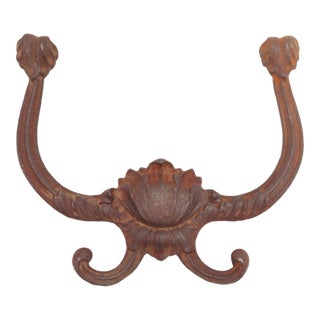 Early 20th Century Victorian Four Prong Cast Iron Hall Tree Hook For Sale