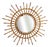 Rattan Framed Sunburst Mirror, 1970s For Sale