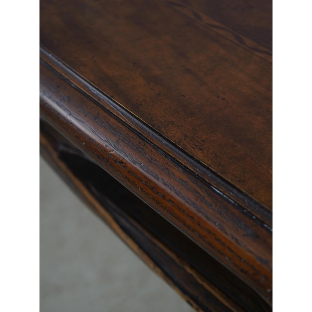 Wood Henredon French Style Walnut Dining Room Table For Sale - Image 7 of 18