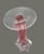 Late 20th Century Late 20th Century Italian Art Glass Pink Cranberry & Clear Candle Pedestal Stand For Sale - Image 5 of 7