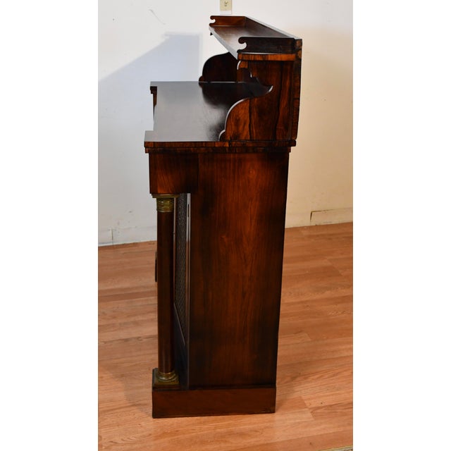 1870s Antique French Empire Revival Rosewood Bookcase / Cabinet For Sale - Image 15 of 17