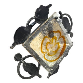 Mid-Century Brutalist Murano Glass Wall Light by Tom Ahlström & Hans Ehrlich, 1960s For Sale