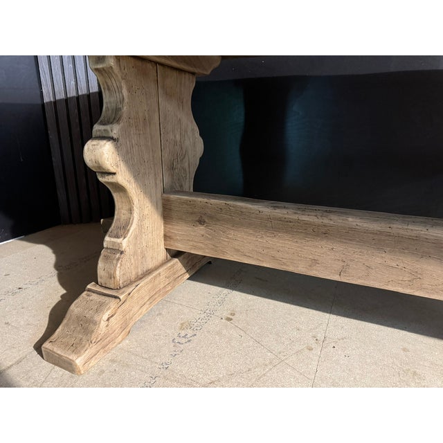 Farmhouse Oak Dining Table, 1930 For Sale - Image 10 of 14