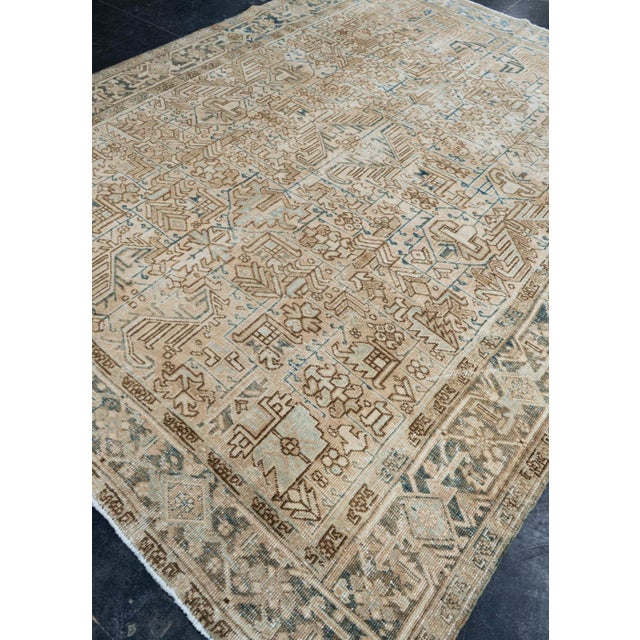 Turkish Antique Heriz Rug 7'6" x 10'4" #16898 For Sale - Image 3 of 8