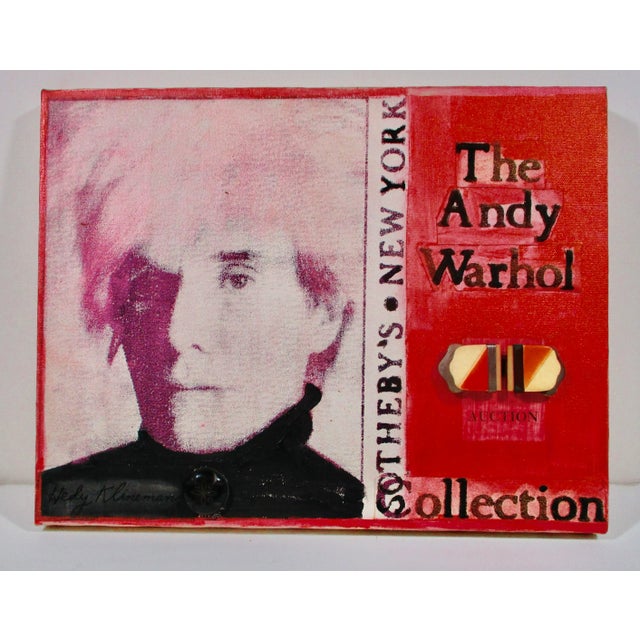 Paint Fashion Portrait Andy Warhol Series by Hedy Klineman 1989 For Sale - Image 7 of 7