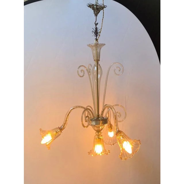 Vintage Hanging Lamp in Murabo Glass from Chapelin Venini, 1930 For Sale - Image 5 of 8