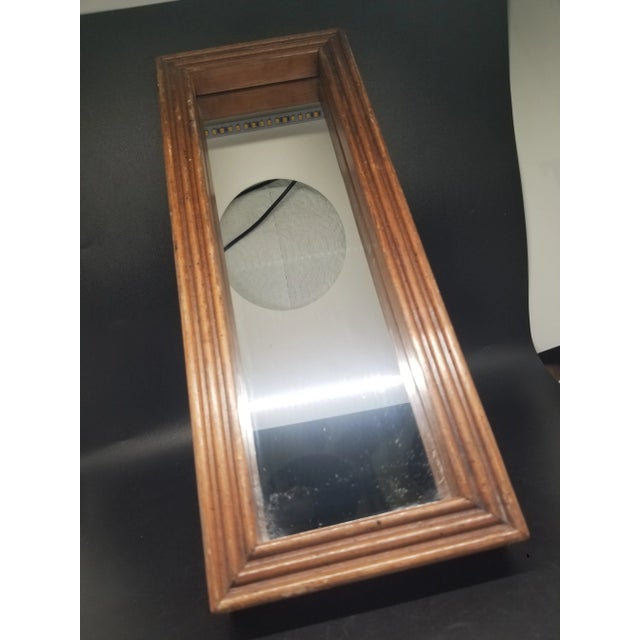 Vintage Midcentury Modern Wood Framed Mirror, wall mirror