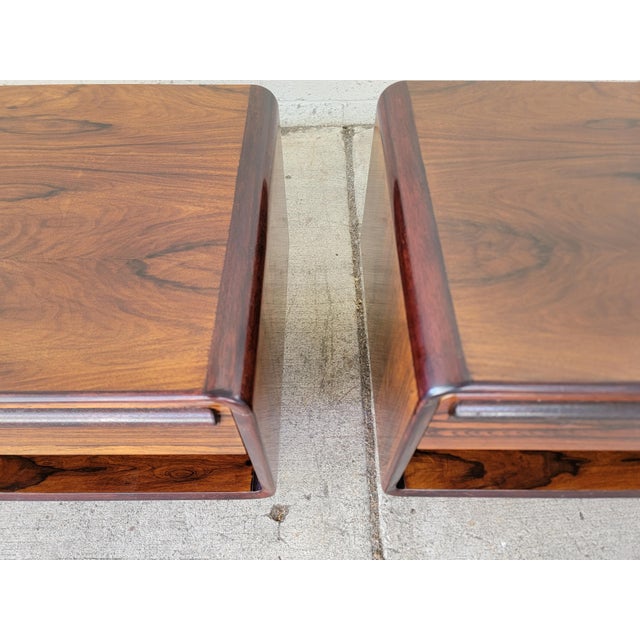 Scandinavian Modern Rosewood Nightstands by Westnofa a Pair For Sale - Image 11 of 12