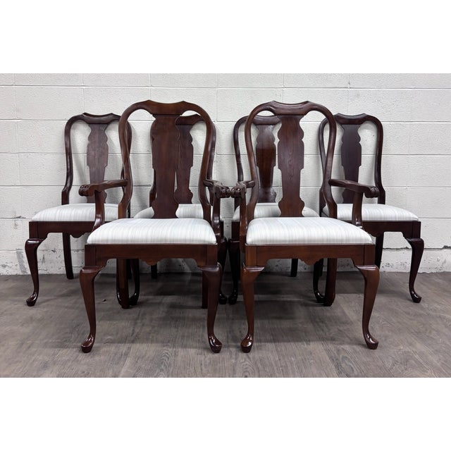 Wood Vintage Pennsylvania House Queen Anne Dining Chairs - Full Set of 6 For Sale - Image 7 of 16