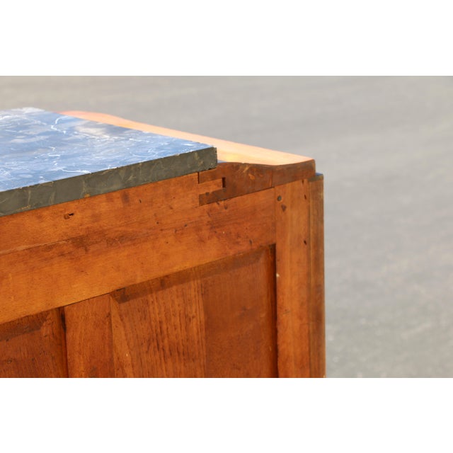 Antique French Art Deco Burl Wood Sideboard Buffet With Marble Top For Sale - Image 18 of 18