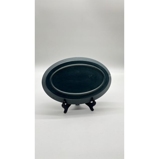 Beautiful blue speckled ceramic serving platter made at the Niderviller Pottery. In very good condition, no chips or...