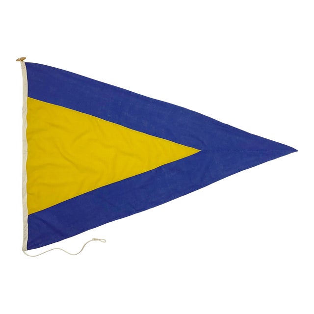 Vintage Cotton Nautical Signal Flag For Sale