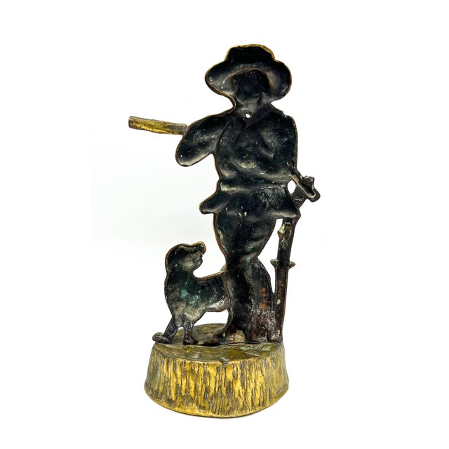 Chelsea House Inc 20th Century Brass Hunting Figure After Victorian English Doorstops – English Country / Equestrian Style For Sale - Image 4 of 9