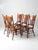Farmhouse Vintage Oak Dining Chairs Set of 5 For Sale - Image 3 of 18